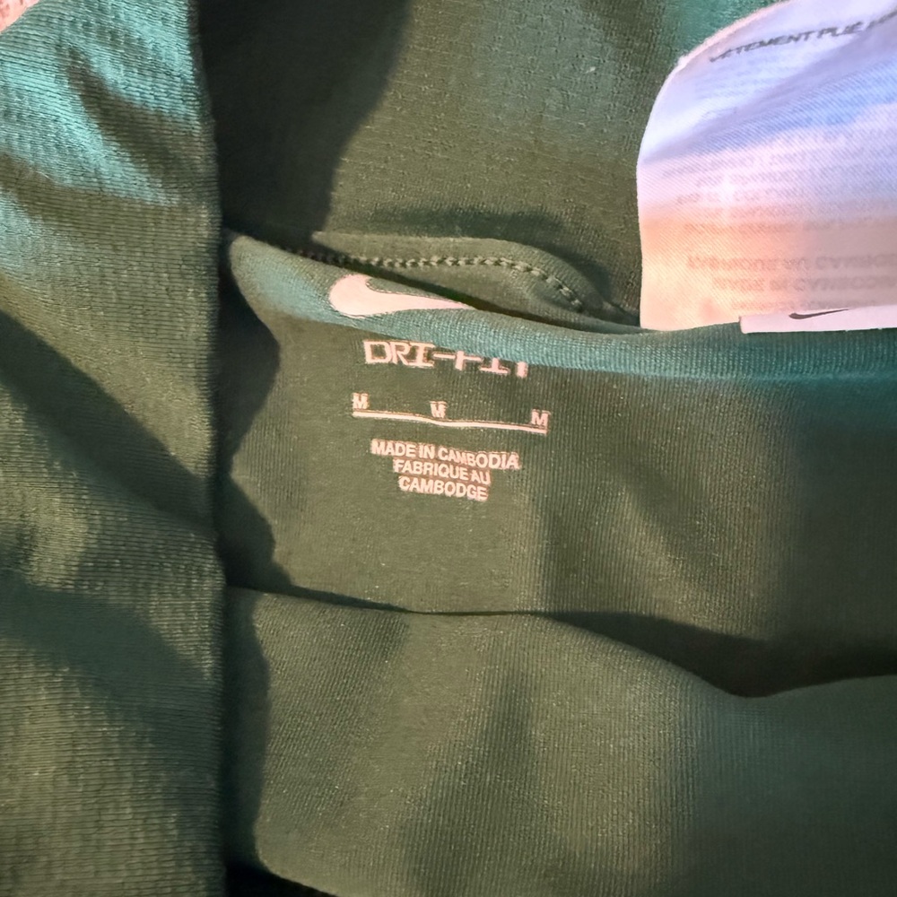 Nike Women's Dark Green Athletic Shorts - Picture 2 of 4